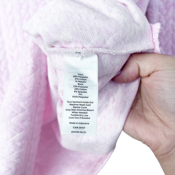 T by Talbots Pink Quilted Sweater Sz XS - Picture 4 of 6